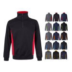 Pull de travail molletonné avec demi-fermeture éclair 260 g/m² Velilla diverses couleurs