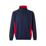 Pull de travail molletonné polyester et coton 260 g/m² Velilla couleur rouge deuxième vue