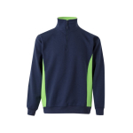 Pull de travail molletonné polyester et coton 260 g/m² Velilla couleur vert deuxième vue