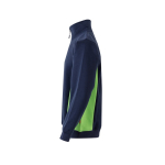 Pull de travail molletonné polyester et coton 260 g/m² Velilla couleur vert troisième vue