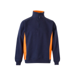 Pull de travail molletonné polyester et coton 260 g/m² Velilla couleur orange deuxième vue