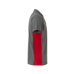 Polo de travail en piqué bicolore manches courtes 180 g/m² Velilla couleur rouge quatrième vue