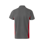 Polo de travail en piqué bicolore manches courtes 180 g/m² Velilla couleur rouge