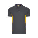 Polo de travail en piqué bicolore manches courtes 180 g/m² Velilla couleur jaune deuxième vue