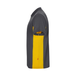 Polo de travail en piqué bicolore manches courtes 180 g/m² Velilla couleur jaune troisième vue