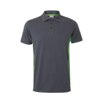 Polo de travail en piqué bicolore manches courtes 180 g/m² Velilla couleur vert deuxième vue