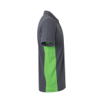 Polo de travail en piqué bicolore manches courtes 180 g/m² Velilla couleur vert quatrième vue