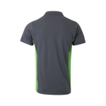 Polo de travail en piqué bicolore manches courtes 180 g/m² Velilla couleur vert
