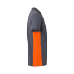 Polo de travail en piqué bicolore manches courtes 180 g/m² Velilla couleur orange quatrième vue