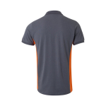 Polo de travail en piqué bicolore manches courtes 180 g/m² Velilla couleur orange