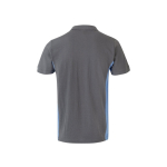 Polo de travail en piqué bicolore manches courtes 180 g/m² Velilla couleur bleu ciel