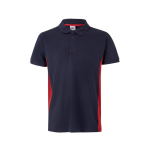 Polo de travail en coton et polyester manches courtes 180 g/m² Velilla couleur rouge deuxième vue