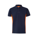 Polo de travail en coton et polyester manches courtes 180 g/m² Velilla couleur orange deuxième vue