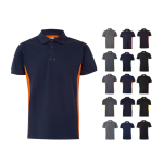 Polo de travail en coton et polyester manches courtes 180 g/m² Velilla diverses couleurs