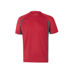 T-shirt technique de travail en maille ”œil de perdrix” 160 g/m² Velilla couleur rouge deuxième vue
