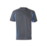 T-shirt technique de travail en maille ”œil de perdrix” 160 g/m² Velilla couleur bleu ciel deuxième vue