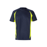 T-shirt de travail bicolore 100 % polyester 160 g/m² Velilla couleur jaune deuxième vue