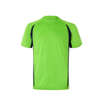 T-shirt de travail bicolore 100 % polyester 160 g/m² Velilla couleur vert deuxième vue