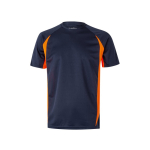 T-shirt de travail bicolore 100 % polyester 160 g/m² Velilla couleur orange troisième vue