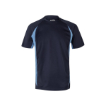 T-shirt de travail bicolore 100 % polyester 160 g/m² Velilla couleur bleu ciel troisième vue