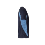 T-shirt de travail bicolore 100 % polyester 160 g/m² Velilla couleur bleu ciel