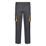 Pantalon de travail extensible multipoches bicolore 240 g/m² Velilla couleur jaune deuxième vue
