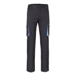 Pantalon de travail extensible multipoches bicolore 240 g/m² Velilla couleur bleu ciel deuxième vue