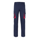 Pantalon de travail multipoches bicolore 240 g/m² Velilla couleur rouge deuxième vue
