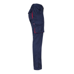 Pantalon de travail multipoches bicolore 240 g/m² Velilla couleur rouge quatrième vue