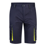 Bermuda de travail bicolore en coton et polyester 240 g/m² Velilla couleur jaune deuxième vue