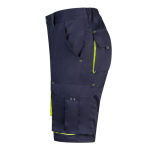 Bermuda de travail bicolore en coton et polyester 240 g/m² Velilla couleur jaune troisième vue