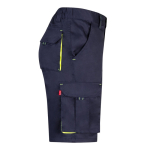 Bermuda de travail bicolore en coton et polyester 240 g/m² Velilla couleur jaune quatrième vue