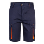 Bermuda de travail bicolore en coton et polyester 240 g/m² Velilla couleur orange deuxième vue
