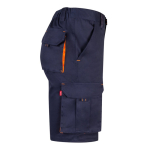Bermuda de travail bicolore en coton et polyester 240 g/m² Velilla couleur orange quatrième vue