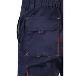 Bermuda de travail bicolore en coton et polyester 240 g/m² Velilla couleur orange sixième vue