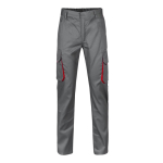 Pantalon de travail multipoches en coton et polyester 200 g/m² Velilla couleur rouge deuxième vue