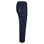Pantalon de travail multipoches en coton et polyester 200 g/m² Velilla couleur jaune quatrième vue