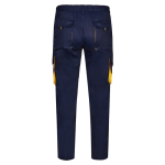 Pantalon de travail multipoches en coton et polyester 200 g/m² Velilla couleur jaune