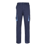 Pantalon de travail multipoches en coton et polyester 200 g/m² Velilla couleur bleu ciel deuxième vue