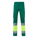 Pantalon de travail en coton et polyester visible 240 g/m² Velilla couleur vert deuxième vue