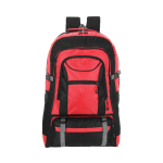 Sac à dos de voyage avec plusieurs poches intérieures et extérieures couleur rouge première vue