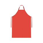 Tablier en matériau imperméable avec rubans assortis 320 g/m² couleur rouge première vue
