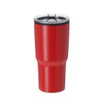 Gobelet en acier inoxydable à double paroi avec doseur 580 ml couleur rouge première vue