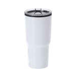 Gobelet en acier inoxydable à double paroi avec doseur 580 ml couleur blanc première vue