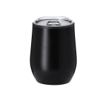 Gobelet thermique en inox avec couvercle transparent 330 ml couleur noir première vue