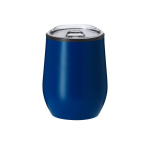 Gobelet thermique en inox avec couvercle transparent 330 ml couleur bleu première vue