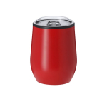 Gobelet thermique en inox avec couvercle transparent 330 ml couleur rouge première vue