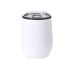 Gobelet thermique en inox avec couvercle transparent 330 ml couleur blanc première vue