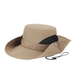 Chapeau en polyester style safari avec cordon ajustable