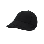 Casquette en polyester à 6 panneaux avec large visière couleur noir première vue